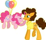  alpha_channel ballons balloons bottomless brown_hair cheese_sandwich_(mlp) clothing couple cutie_mark duo equine eyes_closed female feral floating friendship_is_magic fur green_eyes hair horse kakashischika male mammal my_little_pony orange_fur pink_fur pink_hair pinkie_pie_(mlp) plain_background pony shirt transparent_background 