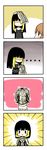  4koma :&gt; brown_hair comic commentary_request highres i.u.y kinuhata_saiai kuroyoru_umidori long_hair multicolored_hair multiple_girls sweater to_aru_majutsu_no_index to_aru_majutsu_no_index:_new_testament 