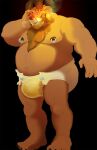 2014 5_fingers 5_toes anthro areola bear beard biped black_background bodily_fluids body_hair brown_bear brown_beard brown_facial_hair brown_nipples brown_toes brutusbear chest_hair cigar claws clothed clothing confusion daire301 demon diaper digital_media_(artwork) facial_hair feet fingers genital_fluids grizzly_bear hi_res horn male mammal monster nipple_piercing nipples open_mouth overweight overweight_anthro overweight_male piercing red_eyes simple_background smoke smoking smoking_cigar solo standing toe_claws toes topless tusks unclean_diaper urine ursine used_diaper wearing_diaper wet_diaper wetting