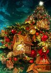  christmas christmas_ornaments christmas_tree demizu_posuka hat miniboy original santa_hat sky solo star_(sky) starry_sky tinsel treehouse 