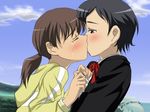  2girls blood+ karori kinjou_kaori kiss multiple_girls otonashi_saya saya tears yuri 