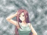  armpits breasts game_cg ifukube_yahiro large_breasts long_hair solo suzuhira_hiro tank_top yosuga_no_sora 