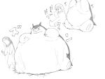 4:3 ambiguous/ambiguous ambiguous_gender belly chubby_cheeks crush duo feral generation_2_pokemon generation_8_pokemon hi_res hisuian_form hisuian_typhlosion immobile monochrome morbidly_obese nintendo obese overweight overweight_feral pokemon pokemon_(species) regional_form_(pokemon) simple_background sketch standing text typhlosion white_background zephy_03