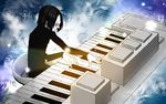  black_hair closed_eyes instrument pale_skin piano sakurami_(mi0ra8nge17) sekomumasada_sensei yume_nikki 