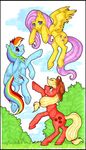  equine fluttershy_(mlp) friendship_is_magic group horse mammal my_little_pony pegasus pony rainbow_dash_(mlp) silvergrin wings 