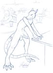  2011 anthro balls bar claws erection fur lithe male mammal navel nude packmind penis plain_background public rat rodent sketch slim smirk standing toe_claws vein veiny_penis white_background 