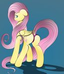  equine female feral fluttershy_(mlp) friendship_is_magic horse looking_back mammal my_little_pony pegasus pony solo v-d-k wings 