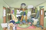  anthro beastars bodily_fluids bottomwear bottomwear_down canid canine canis clothed clothing deer diaper domestic_dog dorm_room genital_fluids group hi_res jack_(beastars) legoshi_(beastars) louis_(beastars) male mammal marking_territory pants pants_down partially_clothed peeing psybernetic trio urine watersports wolf 