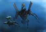  animal eva_02 honma_akira neon_genesis_evangelion official_art rebuild_of_evangelion swimming underwater water 