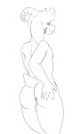 anthro anus asriel_dreemurr_(god_form) balls bovid butt caprine femboy fours_(artist) genitals goat hand_on_butt hi_res horn male mammal nipples nude presenting presenting_anus presenting_hindquarters rear_view smile solo spread_butt spreading tail traditional_media_(artwork) undertale undertale_(series)