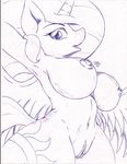  anthro anthrofied breasts equine female friendship_is_magic hair horn horse long_hair looking_at_viewer mammal my_little_pony navel nipples nude open_mouth pony princess_celestia_(mlp) pussy solo suirano winged_unicorn wings 