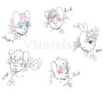antlers black_hair blue_eyes blush blush_lines fluffy gills group hair horn humanoid hybrid paws pink_eyes pink_hair puppetmaster13uwu rain_world red_eyes sketch slugcat slugcat_humanoid slugpup_(rainworld) tongue tongue_out videocult whiskers white_eyes white_hair