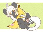  anthro banana bear cuddling female fruit glider_(artist) jelly_(character) mammal panda plushie smile 
