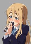  bad_id bad_pixiv_id blonde_hair blue_eyes blush eating food k-on! kotobuki_tsumugi long_hair makizushi omaru_gyuunyuu phallic_symbol sakuragaoka_high_school_uniform school_uniform setsubun sexually_suggestive solo sushi 