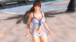 1girl 3d beach breasts dead_or_alive dead_or_alive_5 kasumi kasumi_(doa) large_breasts ocean official_art ponytail solo tecmo 