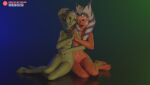 ahsoka_tano airress3d alien barefoot breasts duo feet female female/female hand_holding hera_syndulla hi_res humanoid lekku_(anatomy) lips nipples nude smile star_wars t1g3r_nsfw togruta twi&#039;lek