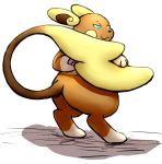  &lt;3 2018 alolan_raichu ambiguous_gender big_butt blue_eyes butt long_tail looking_back multicolored_eyes nintendo paws pok&eacute;mon pok&eacute;mon_(species) raster_dreams regional_variant simple_background solo standing thick_thighs video_games white_background 