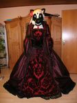  anthro atatlonthedeer colar collar dress flower furrys fursuit fursuiter fursuiting goth hi_res invalid_tag mammal pompidou rose skunk tarwenlhoriel twillight 