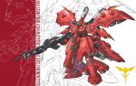  absurdres beam_rifle char&#039;s_counterattack char&#039;s_counterattack_-_beltorchika&#039;s_children emblem energy_gun english_commentary funnels_(gundam) fusion gundam highres machinery mecha mecha_focus mobile_suit nightingale_(gundam) original pope_(user_vuza2542) redesign robot roundel sazabi science_fiction weapon 