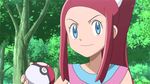  1girl animated animated_gif lowres poke_ball pokeball pokemon pokemon_(anime) ponytail premiere_(pokemon) sylveon 
