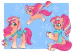 2024 anthro bag container cup digital_drawing_(artwork) digital_media_(artwork) earth_pony equid equine eyelashes female fur hair hasbro hi_res horse humanoid mammal mane mlp_g5 multicolored_hair multicolored_mane my_little_pony orange_body orange_fur petaltwinkle pony ponytail running scarf smile smiling_at_viewer solo sunny_starscout_(mlp)