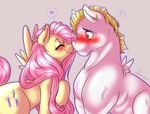  2014 blonde_hair blush boop bulk_biceps_(mlp) cutie_mark ear_piercing equine eyes_closed female fluttershy_(mlp) friendship_is_magic fur hair horse love_heart male mammal mrfatcakes my_little_pony pegasus piercing pink_hair pony red_eyes tongue tongue_out vein white_fur wings yellow_fur 