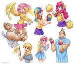  blonde_hair blue_eyes breasts bulk_biceps_(mlp) cheerleader clothed clothing crossdressing derpy_hooves_(mlp) dress ear_piercing equine eyes_closed female flag flower fluttershy_(mlp) friendship_is_magic green_eyes hair horn human humanized male mammal my_little_pony pegasus piercing pink_hair pinkie_pie_(mlp) purple_eyes racoon-kun racoonkun scene_interpretation skirt smile sweater twilight_sparkle_(mlp) unicorn wig wings yellow_eyes 