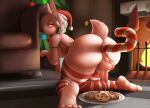 absurd_res anal anal_penetration anthro anus balls bodily_fluids candy candy_cane candy_cane_in_ass candy_cane_insertion christmas christmas_clothing christmas_headwear christmas_tree clothing collar cookie cum cum_on_cookie cum_on_food dessert femboy food genital_fluids genitals hat headgear headwear hi_res holidays huge_filesize lagomorph legwear leporid male mammal penetration plant rabbit sakita_hiroshi santa_hat solo solo_focus thigh_highs tree waynekan