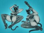  2025 4:3 5_fingers animal_humanoid arm_support arm_warmers armwear bare_shoulders big_breasts blue_background bodily_fluids boots breasts butt camel_toe cat_humanoid cat_tail choker cleavage clothed clothing derek_hetrick felid felid_humanoid feline feline_humanoid female fingers footwear grey_body hand_on_calf hand_on_leg hands_behind_head heart_choker heart_symbol hi_res high_heeled_boots high_heels humanoid jewelry legwear lying machine mammal mammal_humanoid multiple_images necklace nipple_outline on_back on_side panties pentagram_top raised_leg robot robot_humanoid screen screen_face shoes simple_background solo sweat sweaty_armpit sweaty_arms sweaty_body sweaty_breasts sweaty_butt sweaty_legs tail thigh_boots thigh_highs topwear tube_top underwear 