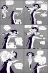 absurd_res anthro belt black_clothing black_hair black_hat black_headwear black_shirt black_tank_top black_topwear bodily_fluids bracelet buttercup_(powerpuff_girls) cartoon_network clothing converse_shoes duo english_text eyes_closed female flannel_shirt flared_nostrils floating forked_tongue grimace hair hand_on_hip hat headgear headwear hi_res holding_object humanoid jewelry long_ears long_hair long_sleeve_shirt looking_at_another monochrome newsboy_cap plant plentyofsoup powerpuff_girls reptile scalie shirt skull_shirt snake snake_(powerpuff_girls) speech_bubble spiked_bracelet spikes struggling sweat tank_top text tongue tongue_out topwear trans_(lore) trans_woman_(lore) undercut yelling