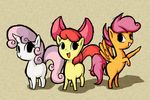  apple_bloom_(mlp) bow cutie_mark_crusaders_(mlp) equine female feral friendship_is_magic fur giyganmage group hair horn horse legend_of_zelda mammal my_little_pony nintendo open_mouth orange_fur pegasus pony purple_hair red_hair scootaloo_(mlp) smile style_parody sweetie_belle_(mlp) the_legend_of_zelda two_tone_hair unicorn video_games white_fur wind_waker wings yellow_fur 