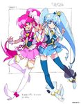  aino_megumi blue_eyes blue_hair blue_legwear blue_skirt boots bow crown cure_lovely cure_princess dress fujimoto_hideaki hair_ornament happinesscharge_precure! jewelry long_hair magical_girl multiple_girls neck_ribbon necktie pink_bow pink_eyes pink_hair ponytail precure puffy_short_sleeves puffy_sleeves ribbon shirayuki_hime short_sleeves skirt smile thigh_boots thighhighs twintails vest wide_ponytail wrist_cuffs 