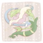  &#12459;&#12474; &#29916;&#36887; ?? blue_body dragonair green_body group horn lying milotic nintendo pok&#233;mon pok&eacute;mon rayquaza reptile scalie serperior sleeping snake tan_body video_games 