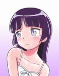  :&lt; bad_id bad_pixiv_id colored_pencil_(medium) dress frown gokou_ruri highres long_hair marker_(medium) mole mole_under_eye official_style ore_no_imouto_ga_konna_ni_kawaii_wake_ga_nai purple_eyes purple_hair sakaki_youma traditional_media 