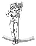  barefoot bob_cut breasts cleavage dress eliza_(skullgirls) large_breasts mariel_cartwright monochrome short_dress sketch skullgirls solo work_in_progress 