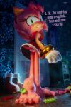 3d_(artwork) 5_toes 699mha absurd_res amy_rose anthro barefoot clothing digital_media_(artwork) english_text eulipotyphlan feet female gloves green_eyes handwear hedgehog hi_res humanoid_feet lego lego_brick mammal pink_body plantigrade sega soles solo sonic_the_hedgehog_(series) text toes