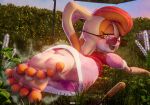 3d_(artwork) 5_toes 699mha anthro barefoot digital_media_(artwork) eyewear feet female foot_fetish glasses grass hair hi_res lagomorph leporid looking_back lying mammal open_mouth orange_hair outside plant rabbit sega soles solo sonic_the_hedgehog_(series) toes vanilla_the_rabbit