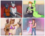 alpha_(the_succubus_hunt) anthro bear bikini black_sclera brown_body brown_fur canid canine canis clothing domestic_cat doppleganger ear_hug equid equine felid feline felis female frezezyk fur gold_(metal) gold_hooves green_scarf group hat headgear headwear heart_symbol hi_res hooves hoppy_hopscotch horn horse_tail hybrid hyena lagomorph lego leporid mae_(the_succubus_hunt) mae_borowski male male/female mammal marcus_hunter mob_entertainment mostly_nude mythological_creature mythological_equine mythology newsboy_cap night_in_the_woods nude pink_body pink_fur poppy_playtime pupils rabbit red_bandana ron_smith_(the_succubus_hunt) scarf scarf_only short_stack smiling_critters swimwear tail tail_coil the_lego_movie the_succubus_hunt two-piece_swimsuit unicorn unicorn_horn unikitty unikitty_(the_succubus_hunt) white_pupils wolf