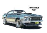  car copyright_name ford ford_mustang ford_mustang_(1st_generation) grey_car highres john_wick license_plate motor_vehicle muscle_car radio_antenna shadow sumakun vehicle_focus vehicle_name watermark white_background 