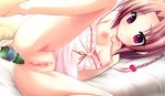  1girl amagasa_hikari blush breasts brown_hair censored collarbone game_cg pink_eyes tamahaji!_-tamatama_hajikeru_imouto-tachi 