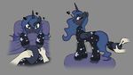  caroo clothing disembodied_hand equine female feral friendship_is_magic hair horn horse human long_hair mammal my_little_pony pajamas princess_luna_(mlp) winged_unicorn wings 