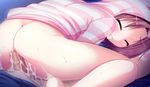  1girl amagasa_hikari anus blush breasts brown_hair censored eyes_closed game_cg penis pussy sex tamahaji!_-tamatama_hajikeru_imouto-tachi vaginal 