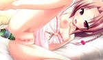  1girl amagasa_hikari blush breasts brown_hair censored collarbone game_cg pink_eyes pussy tamahaji!_-tamatama_hajikeru_imouto-tachi 