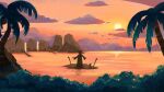  bay bird bush cloud commentary dock english_commentary flock island kloir landscape ocean painterly palm_tree reflection reflective_water scenery sky statue sun sunlight tree tropical village warcraft water world_of_warcraft yellow_sky 