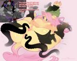 anthro anus areola biped blush breasts equid equine evehly eyelashes female fluttershy_(mlp) friendship_is_magic genitals hair hasbro horn king_sombra_(mlp) male mammal my_little_pony mythological_creature mythological_equine mythology nipples nude pupils pussy simple_background tentacles thick_thighs unicorn