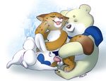  anthro barsik bear bisexual eyes_closed feline female group hare lagomorph leopard maim male mammal mascot misha oral penis polar_bear pussy rabbit russian sex snow_leopard sochi_2014_olympics zaika 