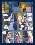 anthro breasts candle candlelight candlestick canid canine canis chair closed_door clothing comic dialogue disney dress female fox furniture headdress inktiger inside light maid_marian mammal night offscreen_character open_door red_fox robin_hood_(disney) sky solo standing star starry_sky stone_floor stone_wall thinking true_fox wall_(structure)