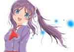  blue_eyes h.i.t_(59-18-45) hiradaira_chisaki long_hair nagi_no_asukara purple_hair school_uniform side_ponytail solo 