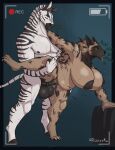 4_toes 5_fingers abs animal_genitalia animal_penis anthro anthro_on_anthro anthro_penetrated anthro_penetrating anthro_penetrating_anthro athletic athletic_anthro athletic_male balls big_balls big_breasts big_penis black_nose black_stripes breasts brown_body brown_fur camera_view dialogue duo english_text equid equine equine_genitalia equine_penis feet female female_penetrated fingers fur genitals hi_res hindpaw hooves huge_breasts huge_penis humanoid_hands hyena jezzlen male male/female male_penetrating male_penetrating_female mammal mature_anthro mature_female muscular muscular_anthro muscular_male navel nipples nude nude_anthro nude_female nude_male paws pecs penetration penile penile_penetration penis penis_in_pussy pussy raised_leg sex striped_body striped_fur striped_hyena stripes tail tail_tuft text toes tuft vaginal vaginal_penetration white_body white_fur zebra