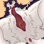  anthro anus butt chubby clitoral facesitting female first_person_view fluff fluffy fur hair hood kanex long_hair looking_at_viewer nude of plain_background pointing prehensil pussy sergal solo spreading tongue vaginal view 